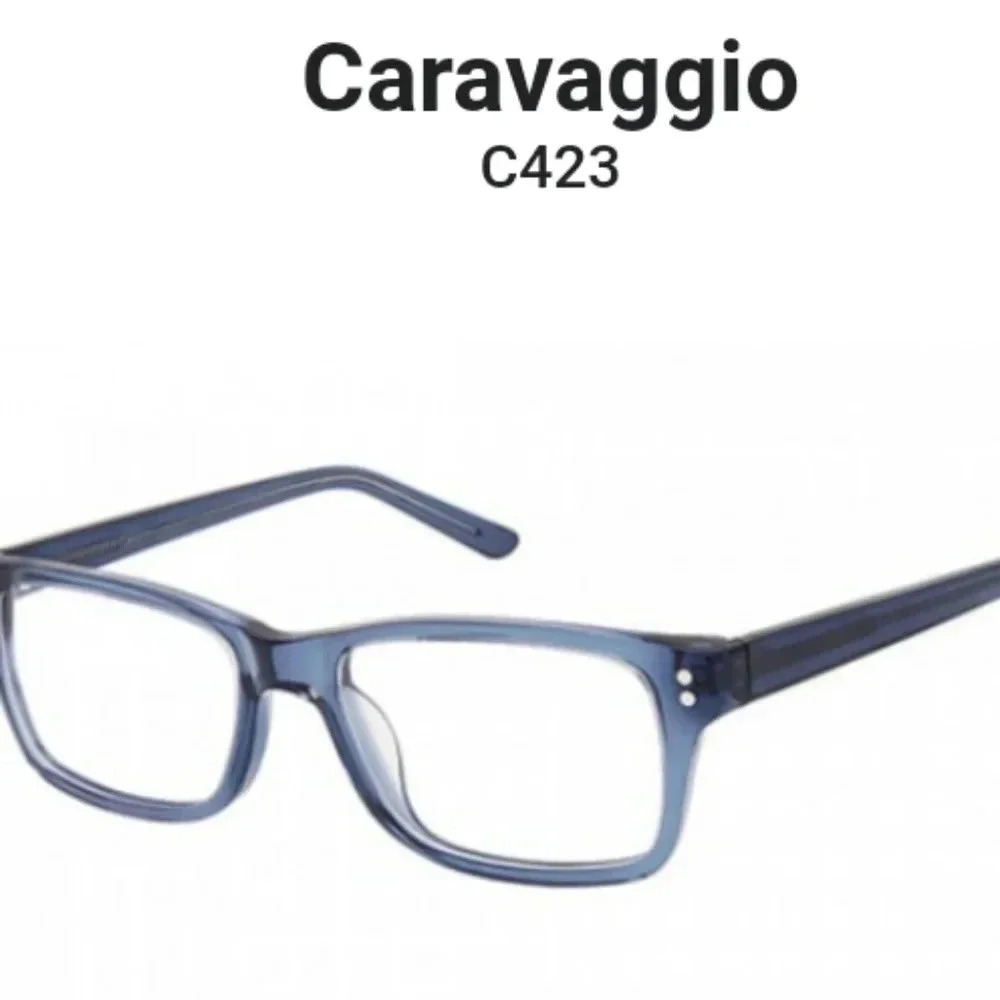 NWOT Men's blue Caravaggio eyeglass frames C423